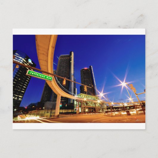 デトロイトミシガンジェファーソン通り ポストカード (正面)