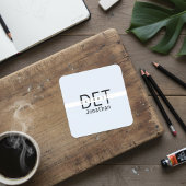 デトロイトミシガンパーソナライズされたステッカー スクエアシール