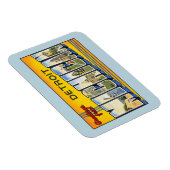 デトロイトミシガンヴィンテージの挨拶 マグネット (右側)