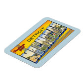 デトロイトミシガンヴィンテージの挨拶 マグネット (左側)