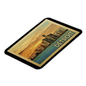 デトロイトミシガンヴィンテージトラベル マグネット (左側)