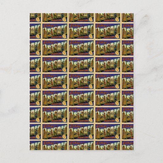 デトロイトミシガンヴィンテージポストカードからの挨拶 ポストカード (正面)