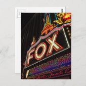 デトロイトミシガン州キツネの劇場 ポストカード (正面/裏面)