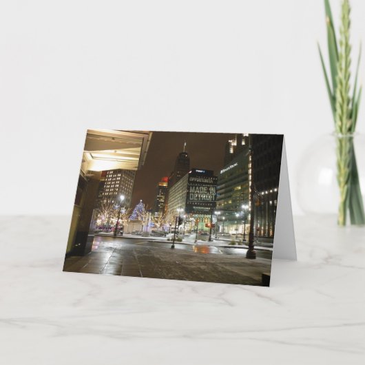 デトロイトミシガン州クリスマスカード シーズンカード (正面)