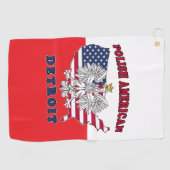 デトロイトミシガン州ポーランド語 ゴルフタオル (横)