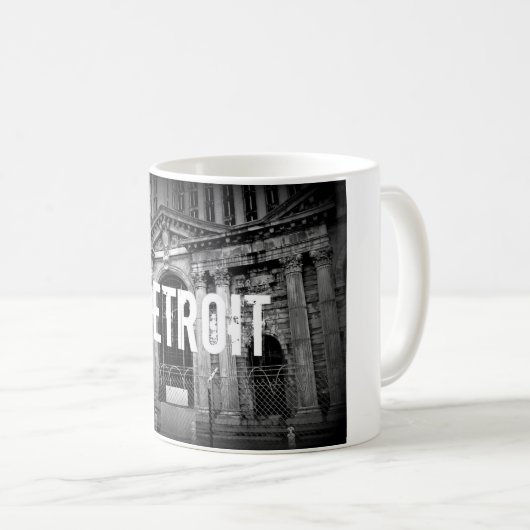 デトロイトミシガン州中央場所のコーヒー・マグ コーヒーマグカップ (正面右)