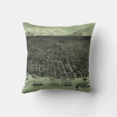 デトロイトミシガン州(1889年)のヴィンテージの絵解き地図 クッション (裏面)