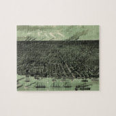 デトロイトミシガン州(1889年)のヴィンテージの絵解き地図 ジグソーパズル (横)