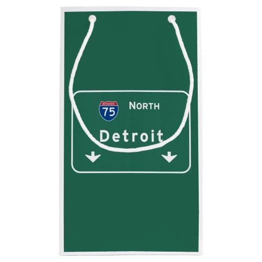 デトロイトミシガン州mi州間幹線道路の高速道路: スモールペーパーバッグ (裏面)
