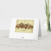 デトロイトミシガン市の町並み シーズンカード (裏面)