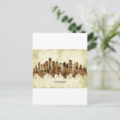 デトロイトミシガン市の町並み シーズンポストカード (スタンド正面)