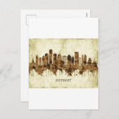 デトロイトミシガン市の町並み シーズンポストカード (正面/裏面)