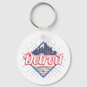 デトロイトミシガン統一された州ズスカイラインヴィンテージUSA キーホルダー (正面)