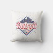 デトロイトミシガン統一された州ズスカイラインヴィンテージUSA クッション (正面)