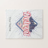 デトロイトミシガン統一された州ズスカイラインヴィンテージUSA ジグソーパズル (横)