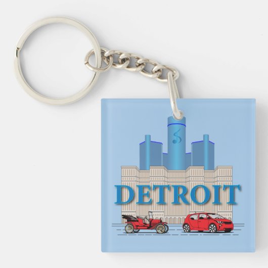 デトロイトミシガン統一された州 キーホルダー (正面)