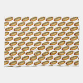 デトロイトミシガンMIコニーアイランドホットドッグホットドッグ キッチンタオル (横)