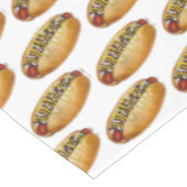 デトロイトミシガンMIコニーアイランドホットドッグホットドッグ テーブルクロス (アングル)