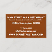 デトロイトミシガンMIコニーアイランドホットドッグホットドッグ 名刺 (裏面)