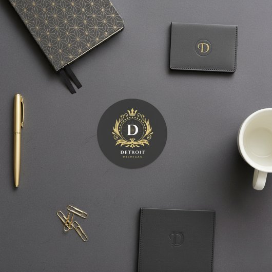 デトロイトモノグラム ラウンドシール