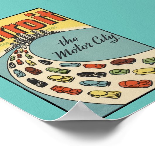 デトロイトモーターシティポスター ポスター (角)