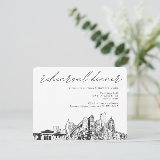 デトロイトリハーサル結婚ディナーのエンクロージャカード エンクロージャーカード (スタンド正面)