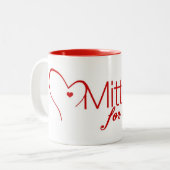 デトロイトロゴのコーヒー・マグのためのミトン ツートーンマグカップ (正面左)