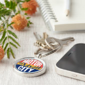 デトロイトヴィンテージのラベル キーホルダー (側面)