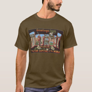 デトロイトヴィンテージの郵便はがきのTシャツ Tシャツ
