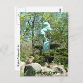 デトロイト動物園の彫像のポストカード ポストカード (正面/裏面)