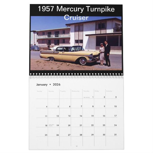 デトロイト古い2015カレンダーのクラシックな車 カレンダー (1月 2026)