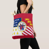 デトロイト国旗、ミシガントートバッグ トートバッグ (クローズアップ)