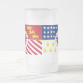 デトロイト国旗、ミシガン州フロストグラスビアマグ フロストグラスビールジョッキ (中央)