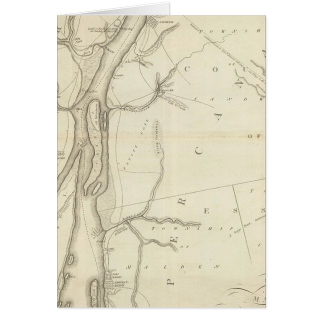 デトロイト川の地図 (正面)