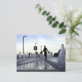 デトロイト川沿#3 ポストカード (スタンド正面)