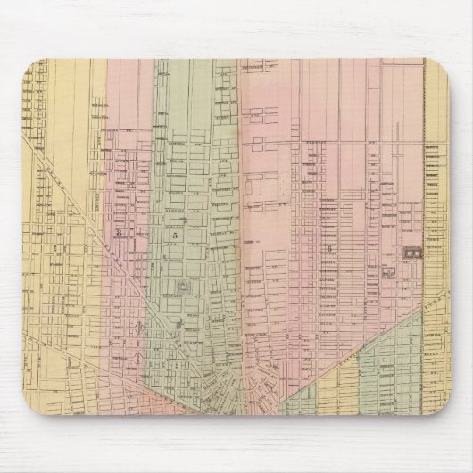 デトロイト市の地図 マウスパッド (正面)