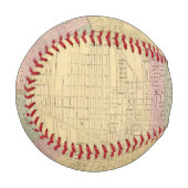 デトロイト市の地図 野球ボール (正面左)