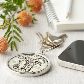 デトロイト市印章 キーホルダー (側面)