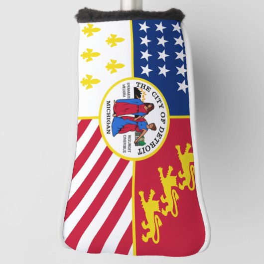 デトロイト市旗 ゴルフヘッドカバー (回転90)