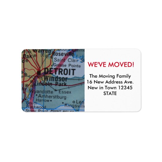 デトロイト引っ越しましたラベル ラベル (正面)