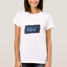 デトロイト手書きブルータイポグラフィ