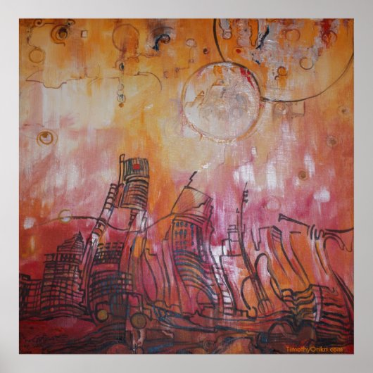 デトロイト抽象芸術VI - Canvas Print ポスター (正面)