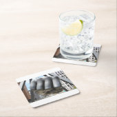 デトロイト握りこぶし スクエアペーパーコースター (インサイチュ)