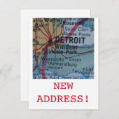 デトロイト新住所のお知らせ 案内ポストカード (正面/裏面)