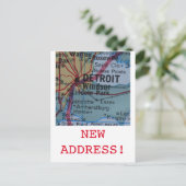 デトロイト新住所のお知らせ 案内ポストカード (スタンド正面)