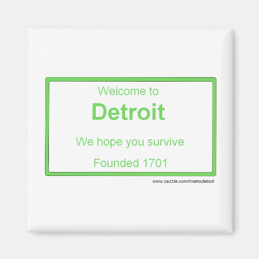 デトロイト歓迎 マグネット (正面)