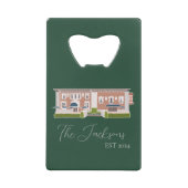 デトロイト結婚のカスタム クレジットカード栓抜き (正面)