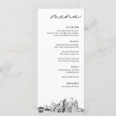 デトロイト結婚のディナーメニュー メニュー (正面/裏面)