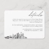 デトロイト結婚ズホテルルームブロック詳細スモール エンクロージャーカード (正面)