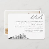 デトロイト結婚ズホテルルームブロック詳細スモール エンクロージャーカード (正面/裏面)